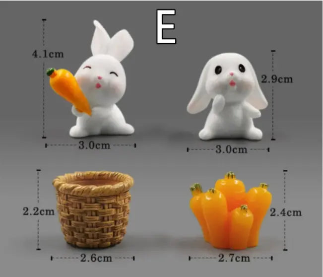 Mini Resin Animal Figurines – DIY Micro-Landscape Decor - Blade & Thread