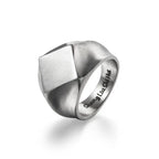 Minimalist geometric square diamond-shaped retro rings nowadaysfashion