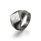 Minimalist geometric square diamond-shaped retro rings nowadaysfashion