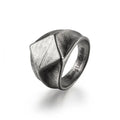Minimalist geometric square diamond-shaped retro rings nowadaysfashion