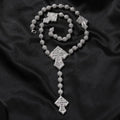 moissanite chain round bead cross necklace nowadaysfashion