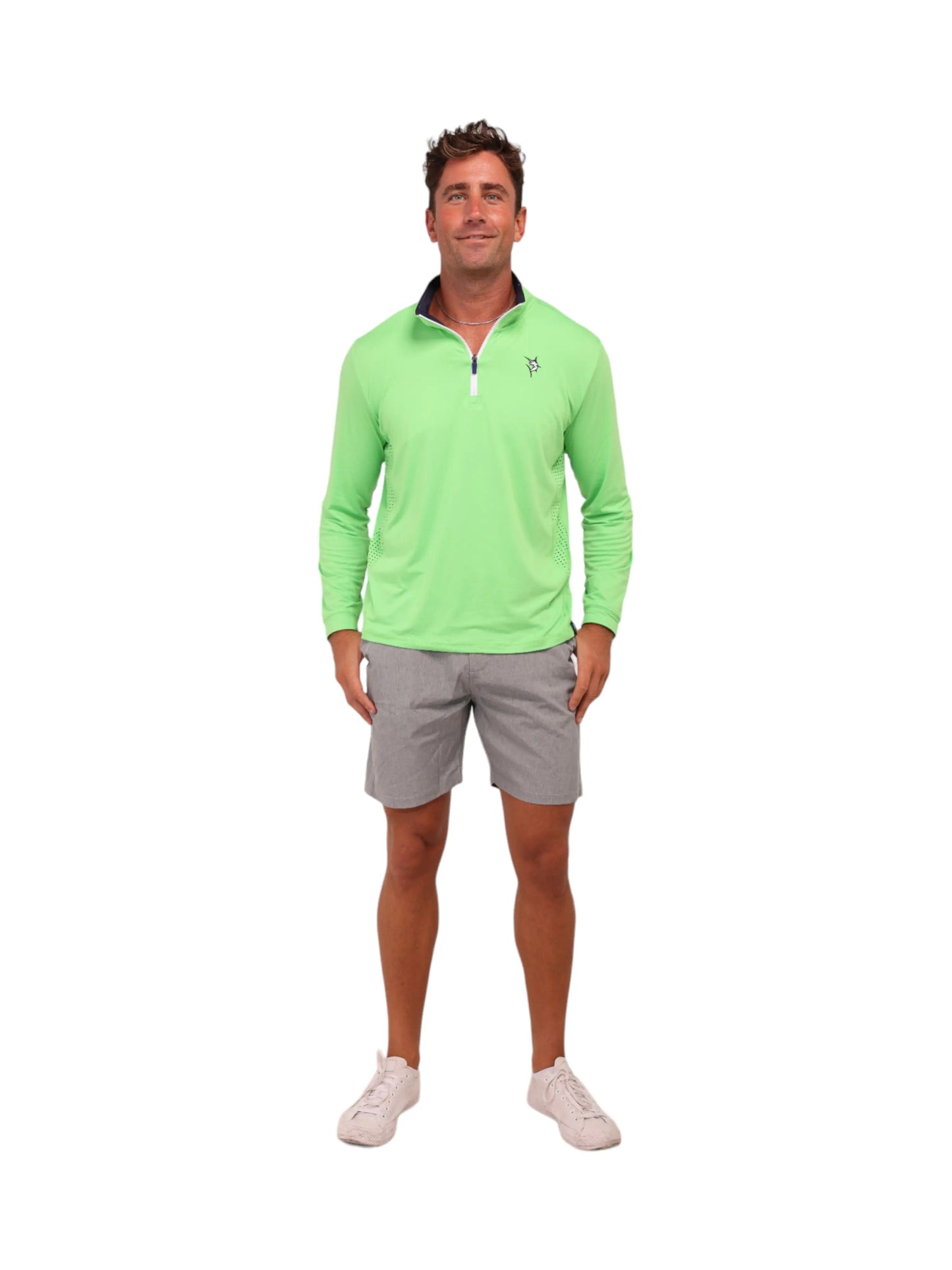 Monterey Performance Quarter Zip White Water Life