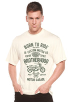 Motorcycle Brotherhood Men's Bamboo Viscose/Organic Cotton Short Sleeve Graphic T-Shirt Spun Bamboo