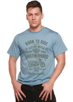 Motorcycle Brotherhood Men's Bamboo Viscose/Organic Cotton Short Sleeve Graphic T-Shirt Spun Bamboo