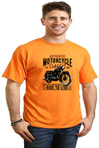 Motorcycle Classic Men's Bamboo Viscose/Organic Cotton Short Sleeve Graphic T-Shirt Spun Bamboo