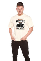 Motorcycle Classic Men's Bamboo Viscose/Organic Cotton Short Sleeve Graphic T-Shirt Spun Bamboo