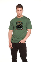 Motorcycle Classic Men's Bamboo Viscose/Organic Cotton Short Sleeve Graphic T-Shirt Spun Bamboo