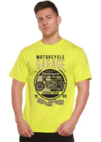 Motorcycle Garage Men's Bamboo Viscose/Organic Cotton Short Sleeve Graphic T-Shirt Spun Bamboo