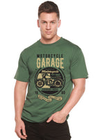 Motorcycle Garage Men's Bamboo Viscose/Organic Cotton Short Sleeve Graphic T-Shirt Spun Bamboo