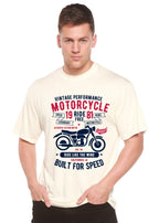 Motorcycle Ride Free Men's Bamboo Viscose/Organic Cotton Short Sleeve Graphic T-Shirt Spun Bamboo