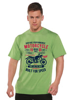 Motorcycle Ride Free Men's Bamboo Viscose/Organic Cotton Short Sleeve Graphic T-Shirt Spun Bamboo