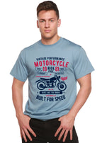 Motorcycle Ride Free Men's Bamboo Viscose/Organic Cotton Short Sleeve Graphic T-Shirt Spun Bamboo