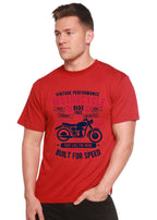 Motorcycle Ride Free Men's Bamboo Viscose/Organic Cotton Short Sleeve Graphic T-Shirt Spun Bamboo