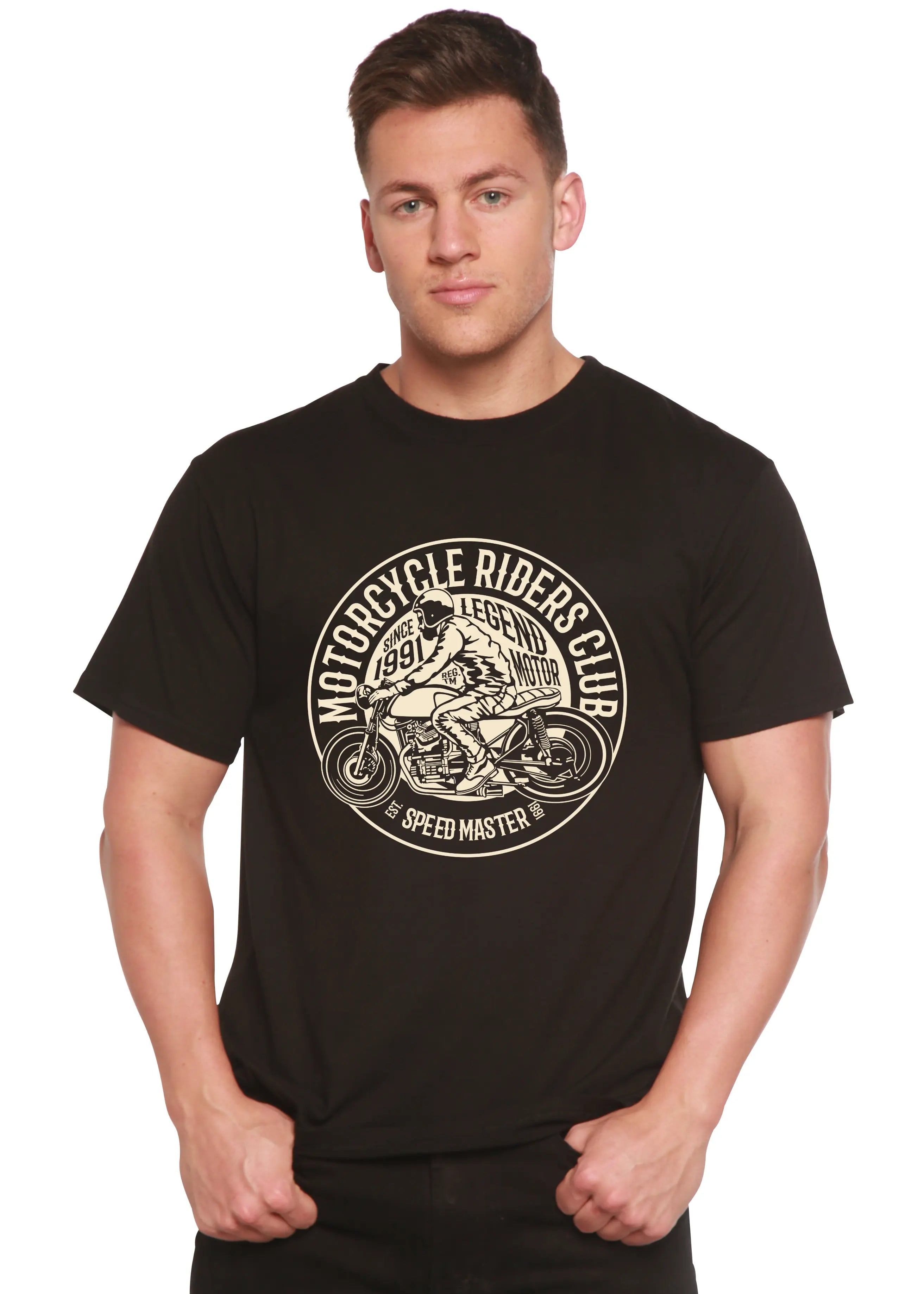 Motorcycle Riders Club Men's Bamboo Viscose/Organic Cotton Short Sleeve Graphic T-Shirt Spun Bamboo