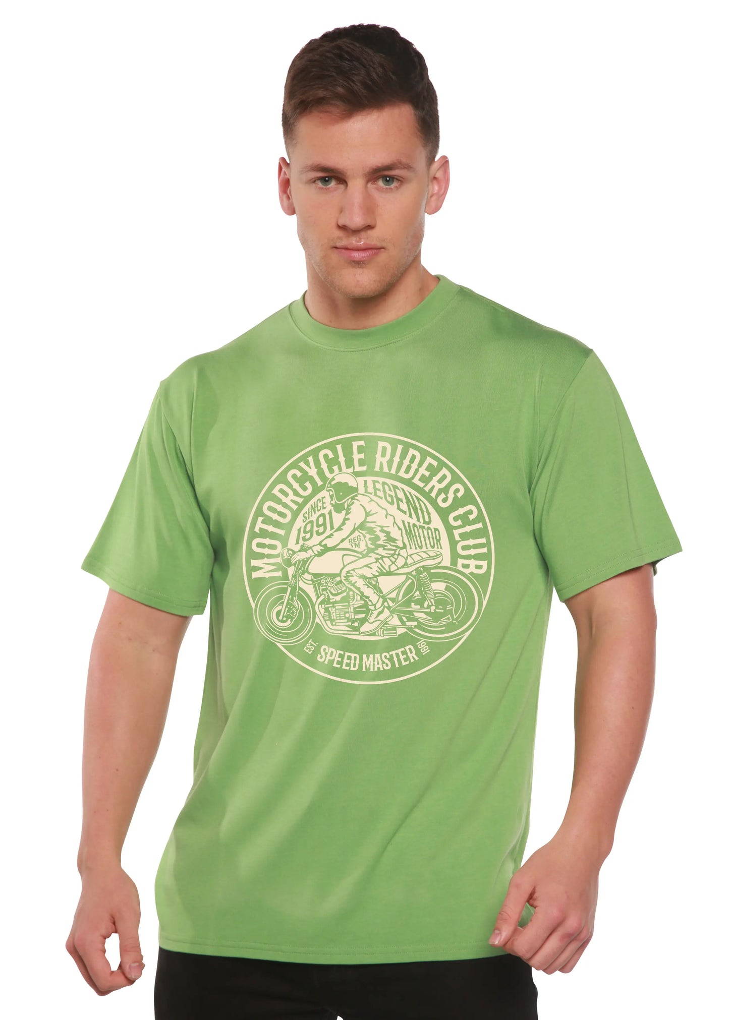 Motorcycle Riders Club Men's Bamboo Viscose/Organic Cotton Short Sleeve Graphic T-Shirt Spun Bamboo