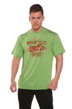 Motorcycles Garage Men's Bamboo Viscose/Organic Cotton Short Sleeve Graphic T-Shirt Spun Bamboo