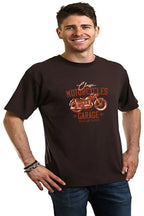 Motorcycles Garage Men's Bamboo Viscose/Organic Cotton Short Sleeve Graphic T-Shirt Spun Bamboo