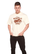 Motorcycles Garage Men's Bamboo Viscose/Organic Cotton Short Sleeve Graphic T-Shirt Spun Bamboo