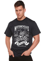 Motorcycles Men's Bamboo Viscose/Organic Cotton Short Sleeve Graphic T-Shirt Spun Bamboo