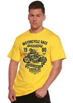 Motorcycles Race Men's Bamboo Viscose/Organic Cotton Short Sleeve Graphic T-Shirt Spun Bamboo