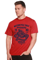 Motorcycles Race Men's Bamboo Viscose/Organic Cotton Short Sleeve Graphic T-Shirt Spun Bamboo