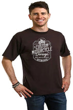 Mototrcycle Garage Men's Bamboo Viscose/Organic Cotton Short Sleeve Graphic T-Shirt Spun Bamboo