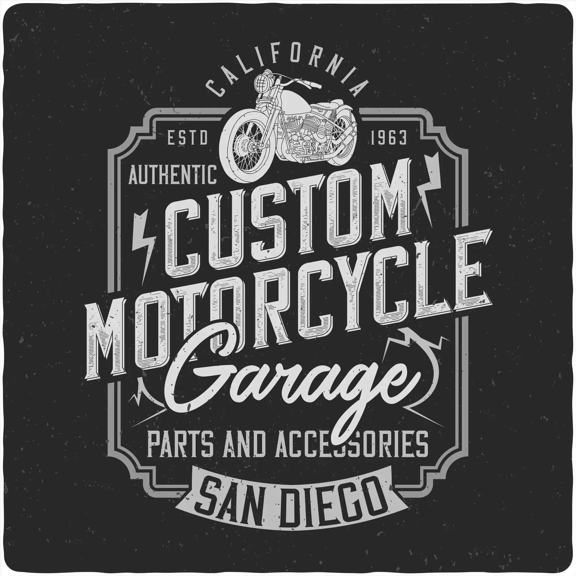 Mototrcycle Garage Men's Bamboo Viscose/Organic Cotton Short Sleeve Graphic T-Shirt Spun Bamboo