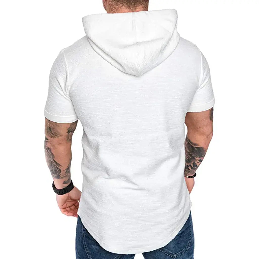 MRMT 2025 Brand New Mens Hoodies Sweatshirts Short Sleeve Men Hoodies Sweatshirt Casual Solid Color Man hoody For Male Hooded Wilderless Store
