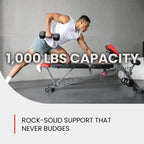 Multi-Functional FID Weight Bench for Full All-In-One Body Workout – Hyper Back Extension, Roman Chair, Adjustable Ab Sit up Bench, Incline Decline Bench, Flat Bench Blade & Thread