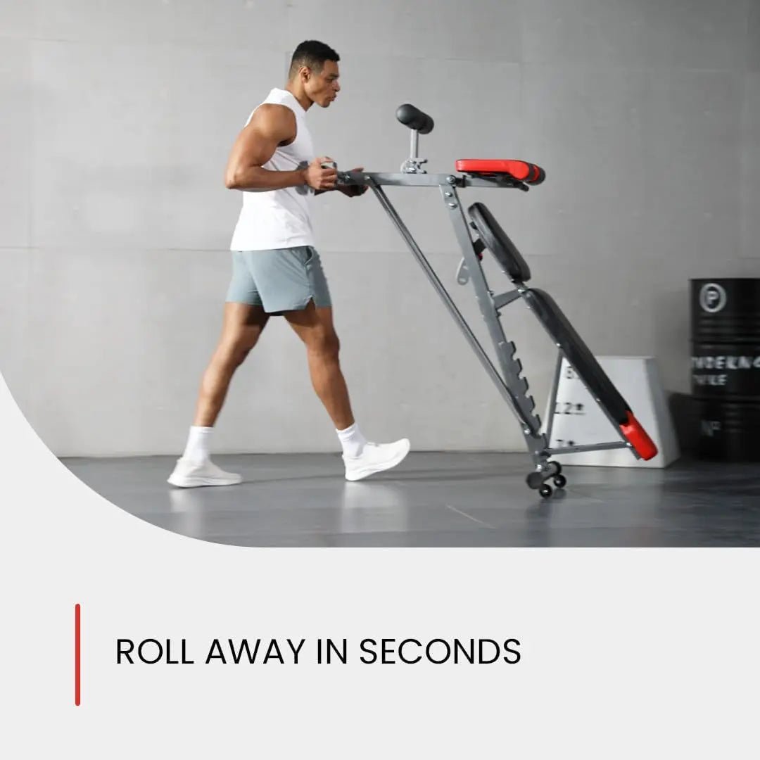 Multi-Functional FID Weight Bench for Full All-In-One Body Workout – Hyper Back Extension, Roman Chair, Adjustable Ab Sit up Bench, Incline Decline Bench, Flat Bench - Blade & Thread