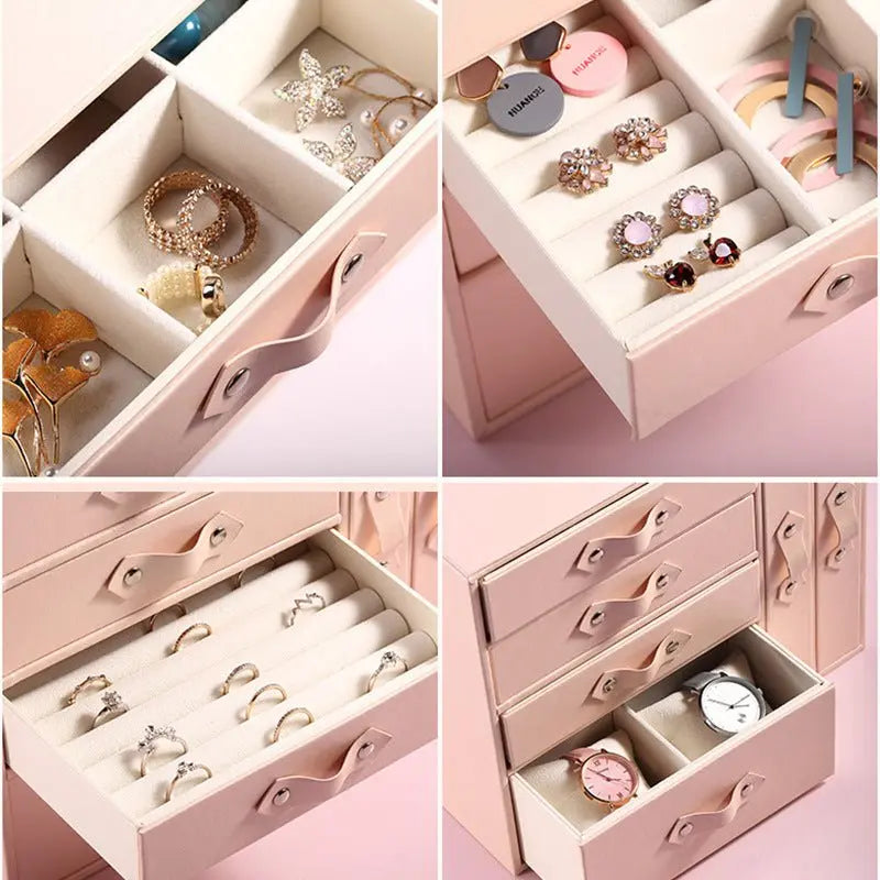Multi-layer drawer-style fresh girl desktop jewelry armoire - Blade & Thread