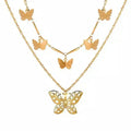 Multi Layer Lock Portrait Pendants Necklaces For Women Gold Metal Key Heart Necklace nowadaysfashion