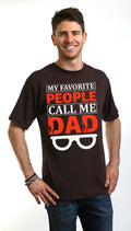 My Favorite People Call Me Dad Men's Bamboo Viscose/Organic Cotton Short Sleeve Graphic T-Shirt Spun Bamboo
