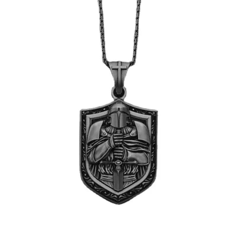 Mystic Vintage Christian Knight Crusader Pendant - Blade & Thread