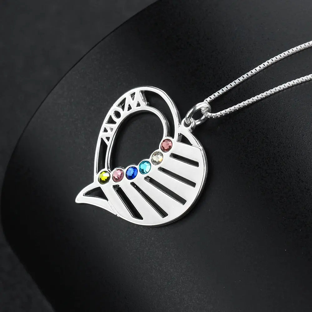 Name Necklace Personalized Birthstone Engrave Name Pendants nowadaysfashion