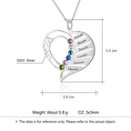 Name Necklace Personalized Birthstone Engrave Name Pendants nowadaysfashion