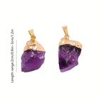 Natural amethyst gold-plated pendant nowadaysfashion