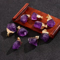 Natural amethyst gold-plated pendant nowadaysfashion
