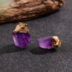 Natural amethyst gold-plated pendant nowadaysfashion