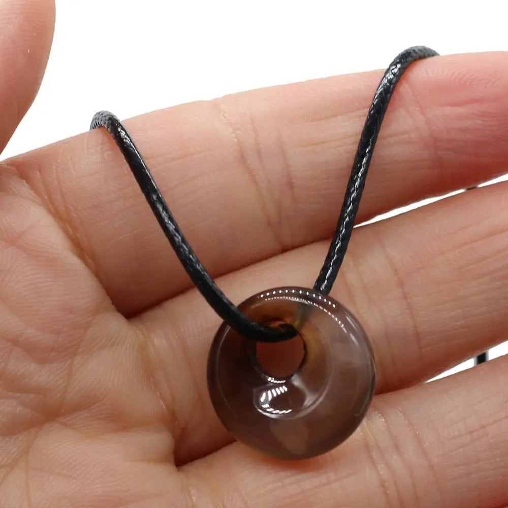 Natural Malachites Rose Quartzs Pendant Necklace Simple Stylish Pendant Necklace - Blade & Thread