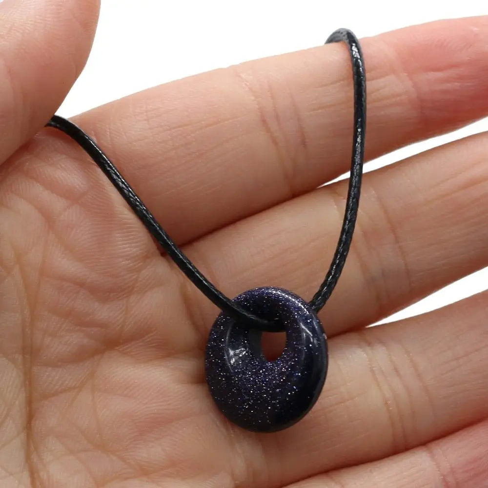 Natural Malachites Rose Quartzs Pendant Necklace Simple Stylish Pendant Necklace - Blade & Thread