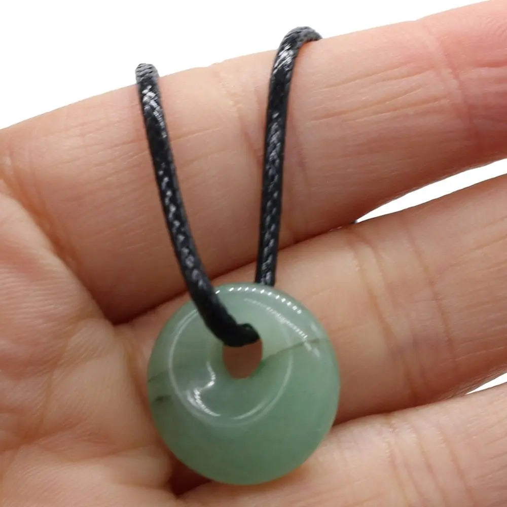 Natural Malachites Rose Quartzs Pendant Necklace Simple Stylish Pendant Necklace - Blade & Thread