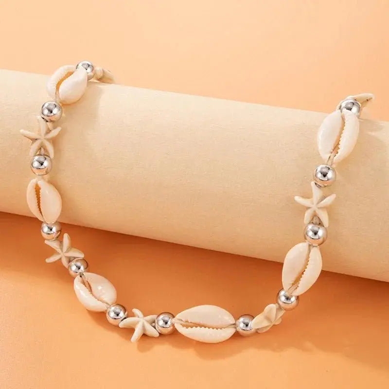 Natural Shell Choker Necklace Collar Necklace Seashell Choker Necklace - Blade & Thread