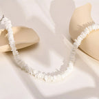 Natural Square Irregular Shell Beaded Chain Necklaces nowadaysfashion