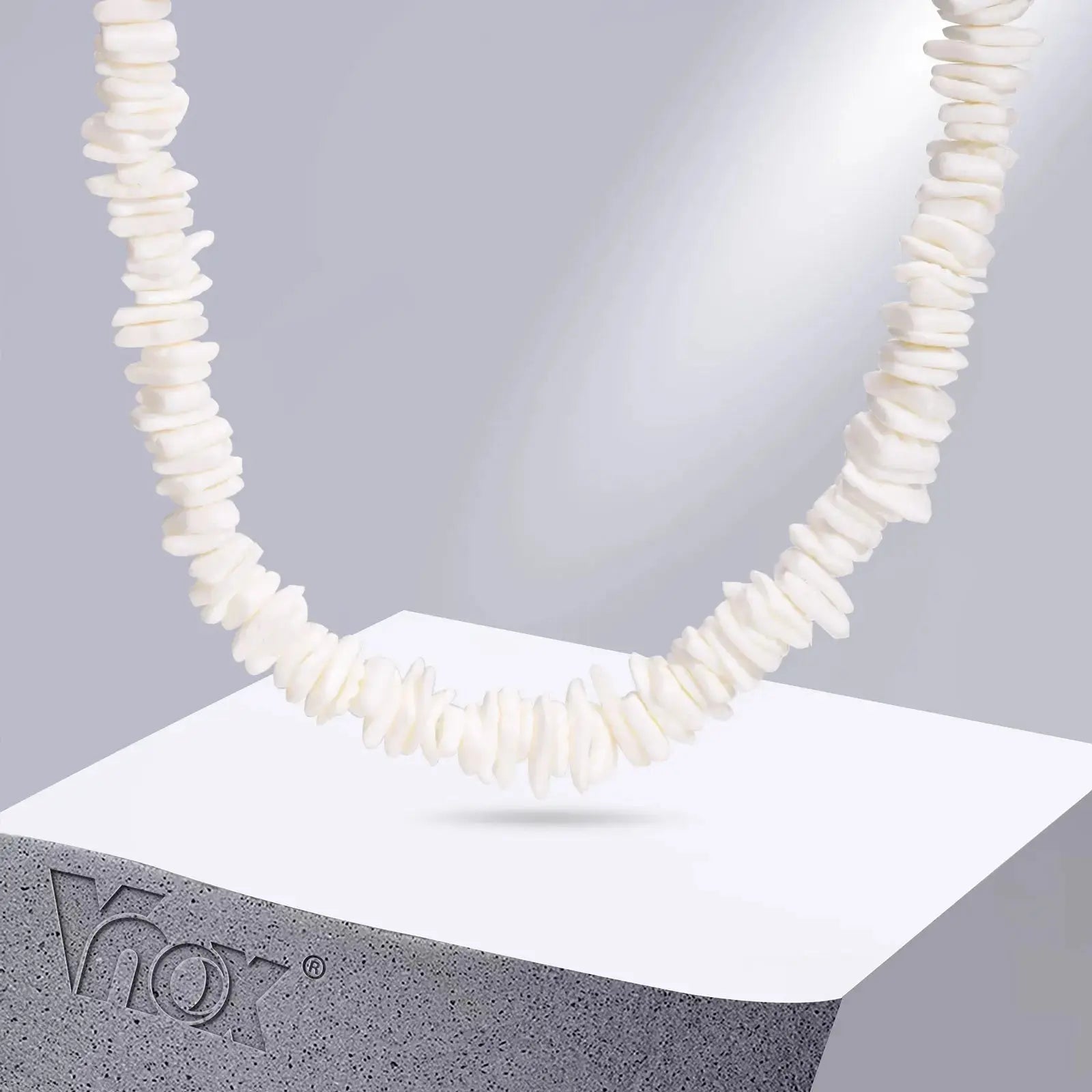 Natural Square Irregular Shell Beaded Chain Necklaces - Blade & Thread