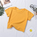 Navel-baring short-sleeved tight-fitting top nowadaysfashion