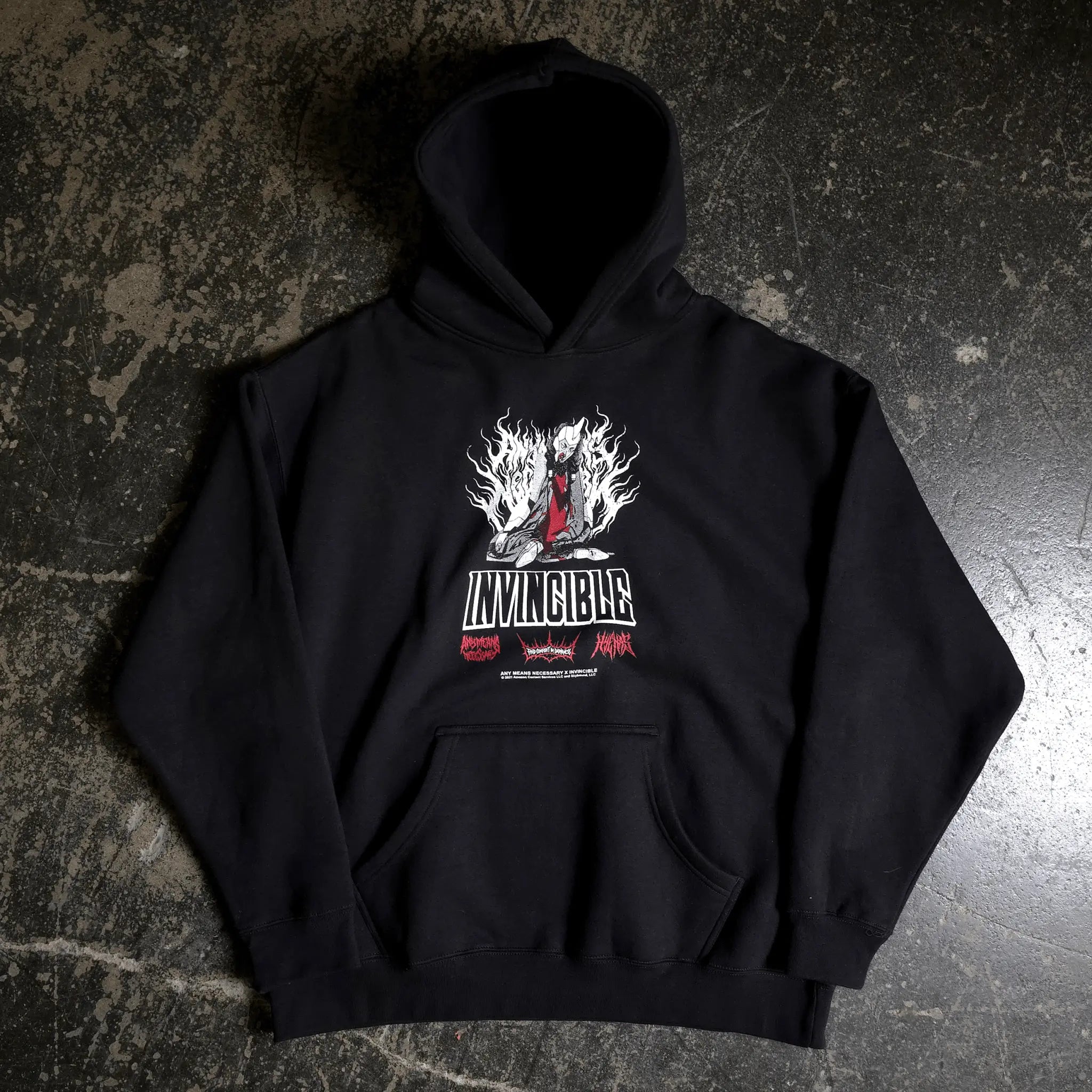 Neck Snap Pullover Hoodie Any Means Necessary Clothing