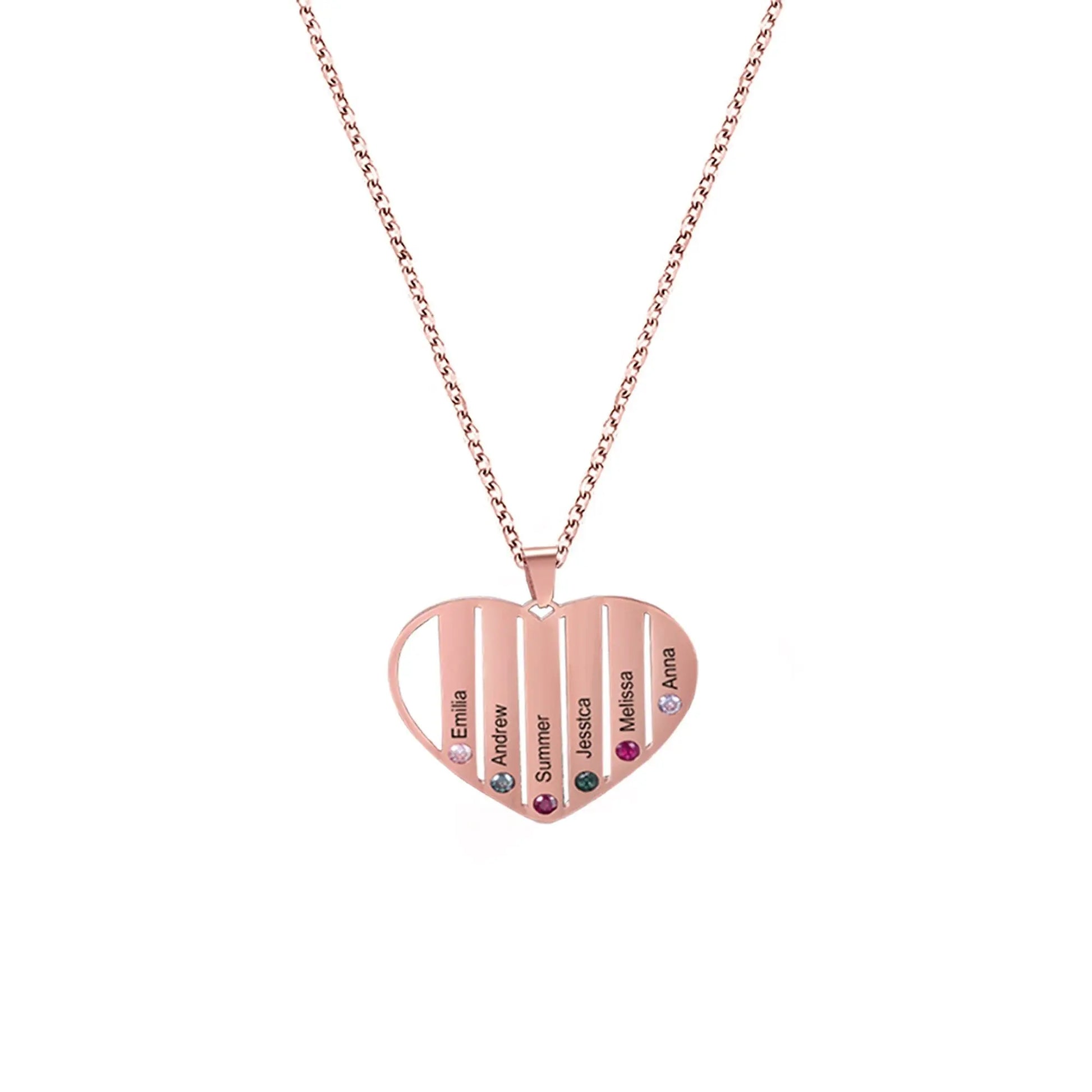 Necklace that can customize birthstone and name For Women ManCouple Gift - Blade & Thread