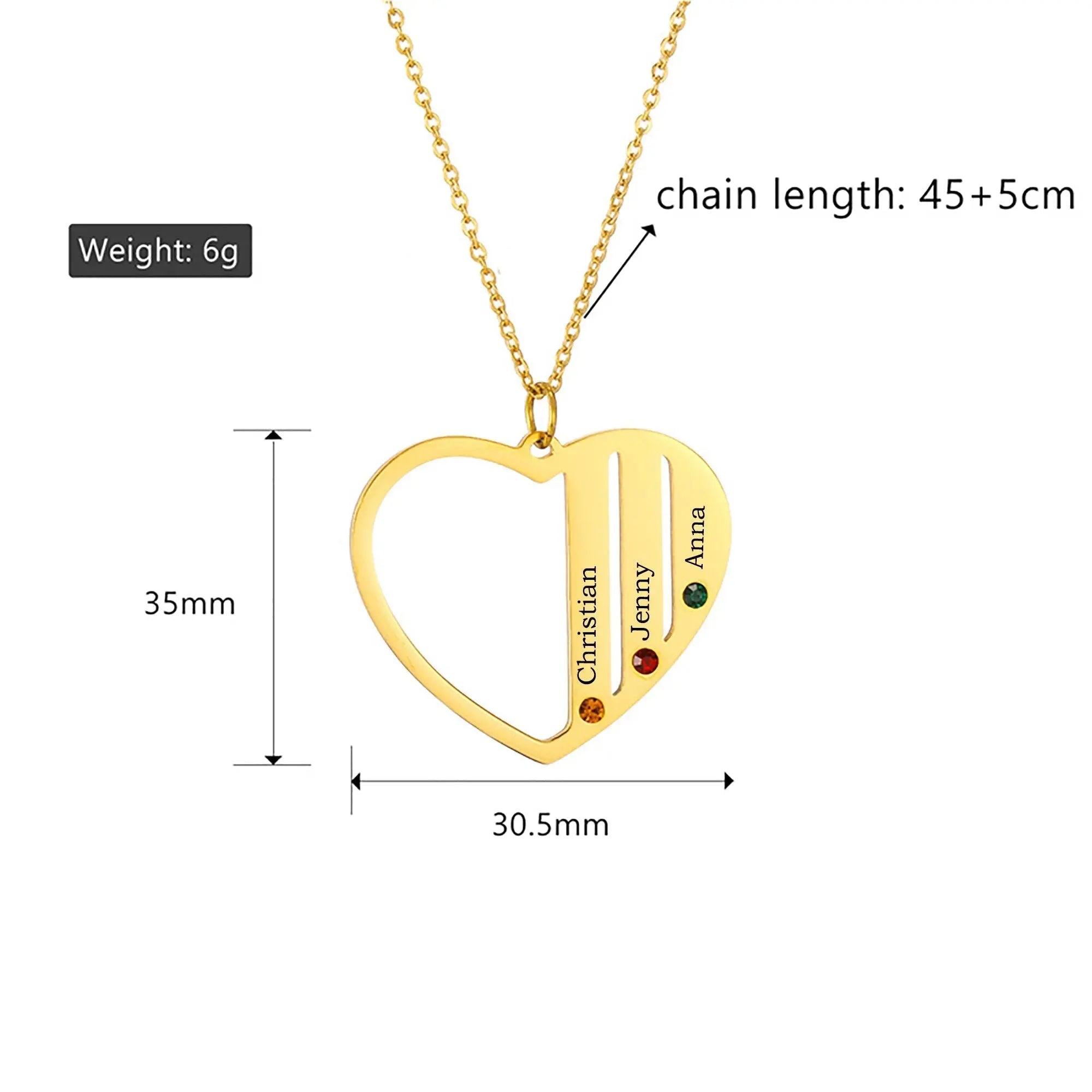 Necklace that can customize birthstone and name For Women ManCouple Gift nowadaysfashion