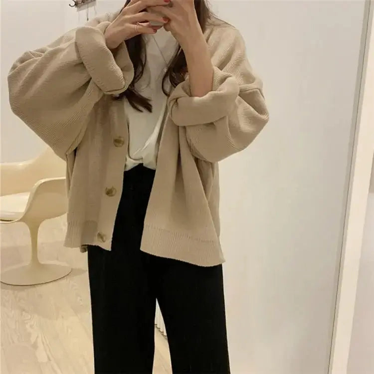 New 2021 Winter Spring Women's Sweaters V-Neck Buttons Cardigans nowadaysfashion